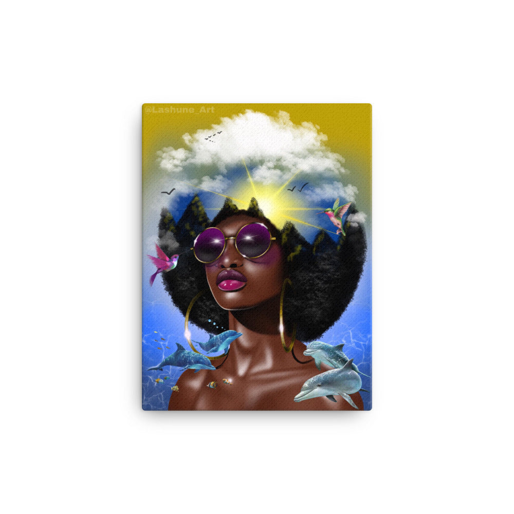 Afro Queen Canvas Lashune Art