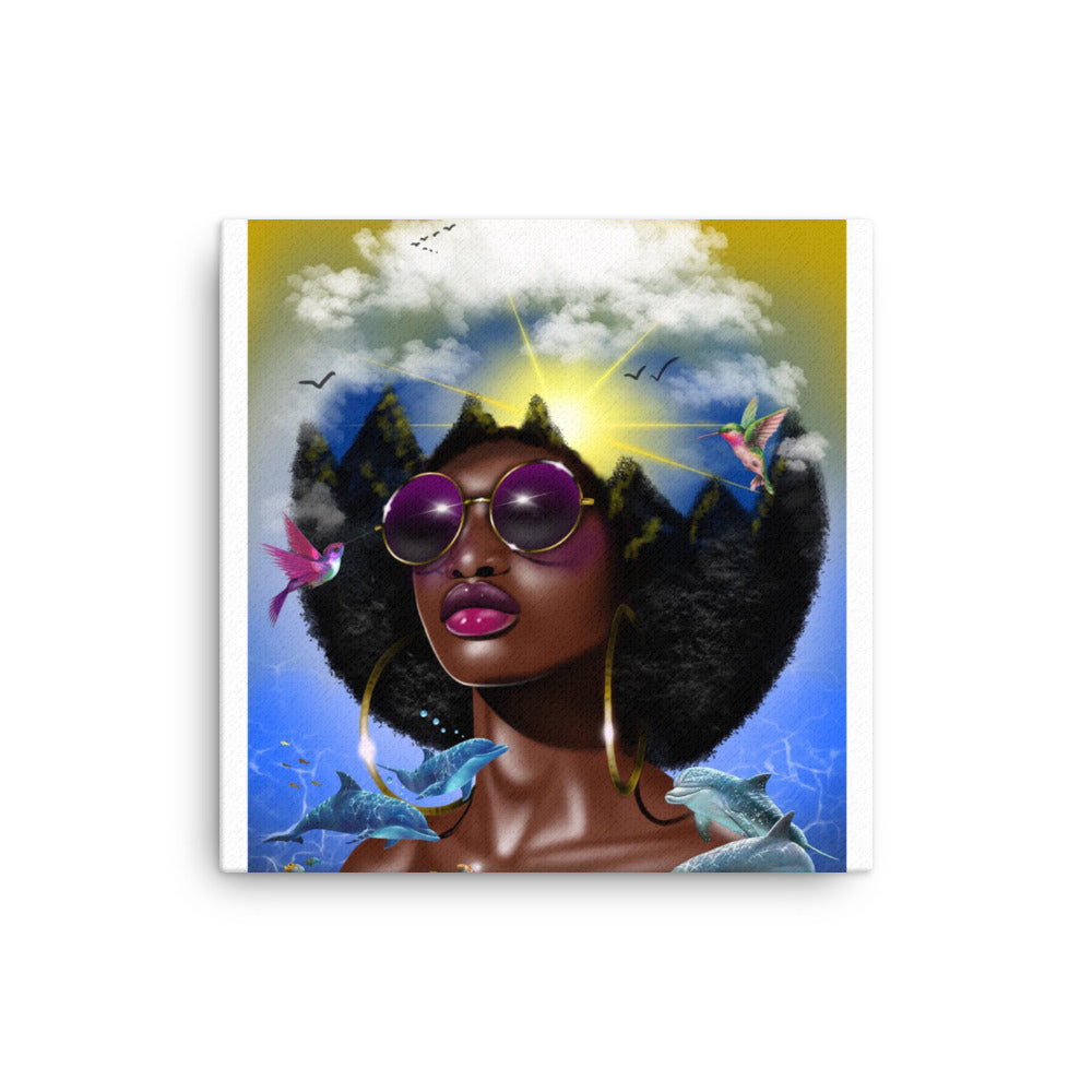 Afro Queen Canvas Lashune Art