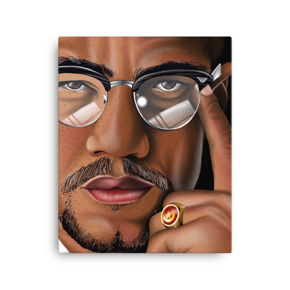 Malcom X Canvas Lashune Art