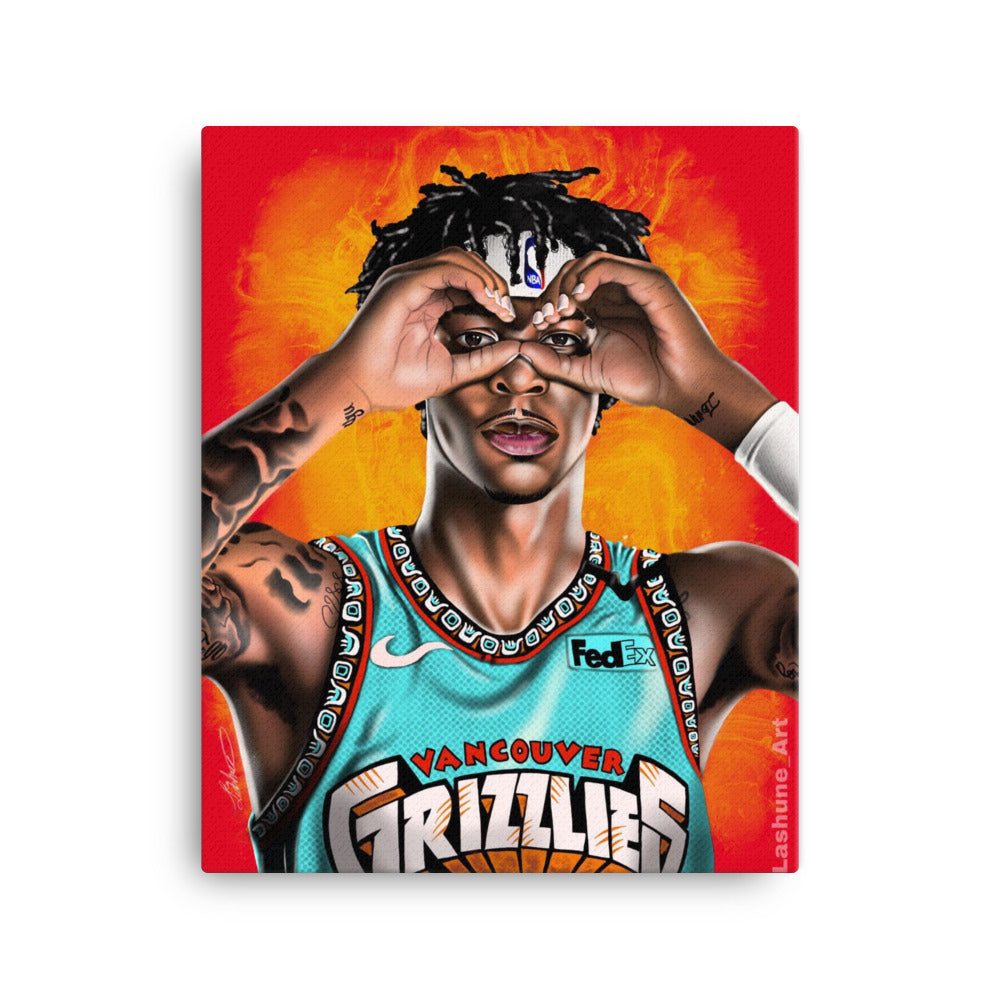 Ja Morant Canvas Lashune Art