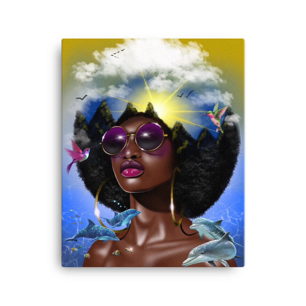 Afro Queen Canvas Lashune Art