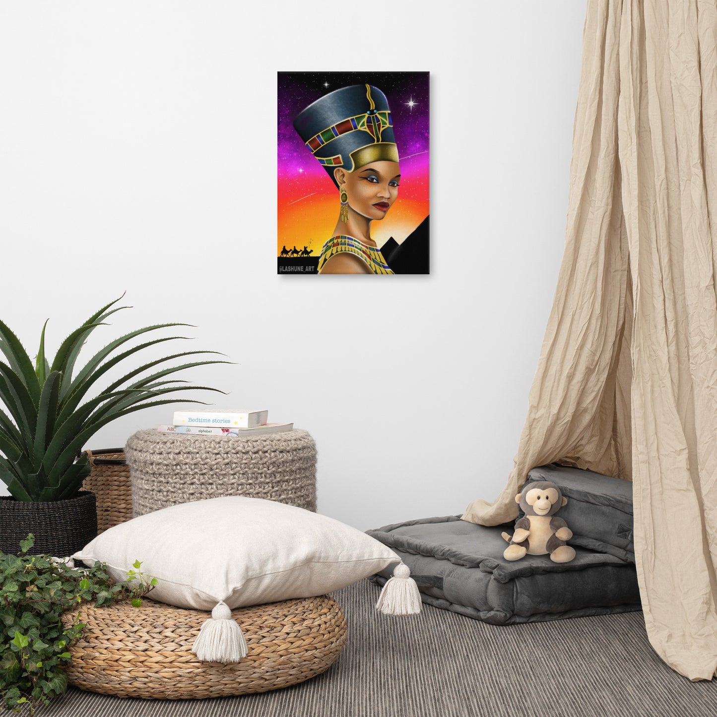 LASHUNE ART Nefertiti Canvas