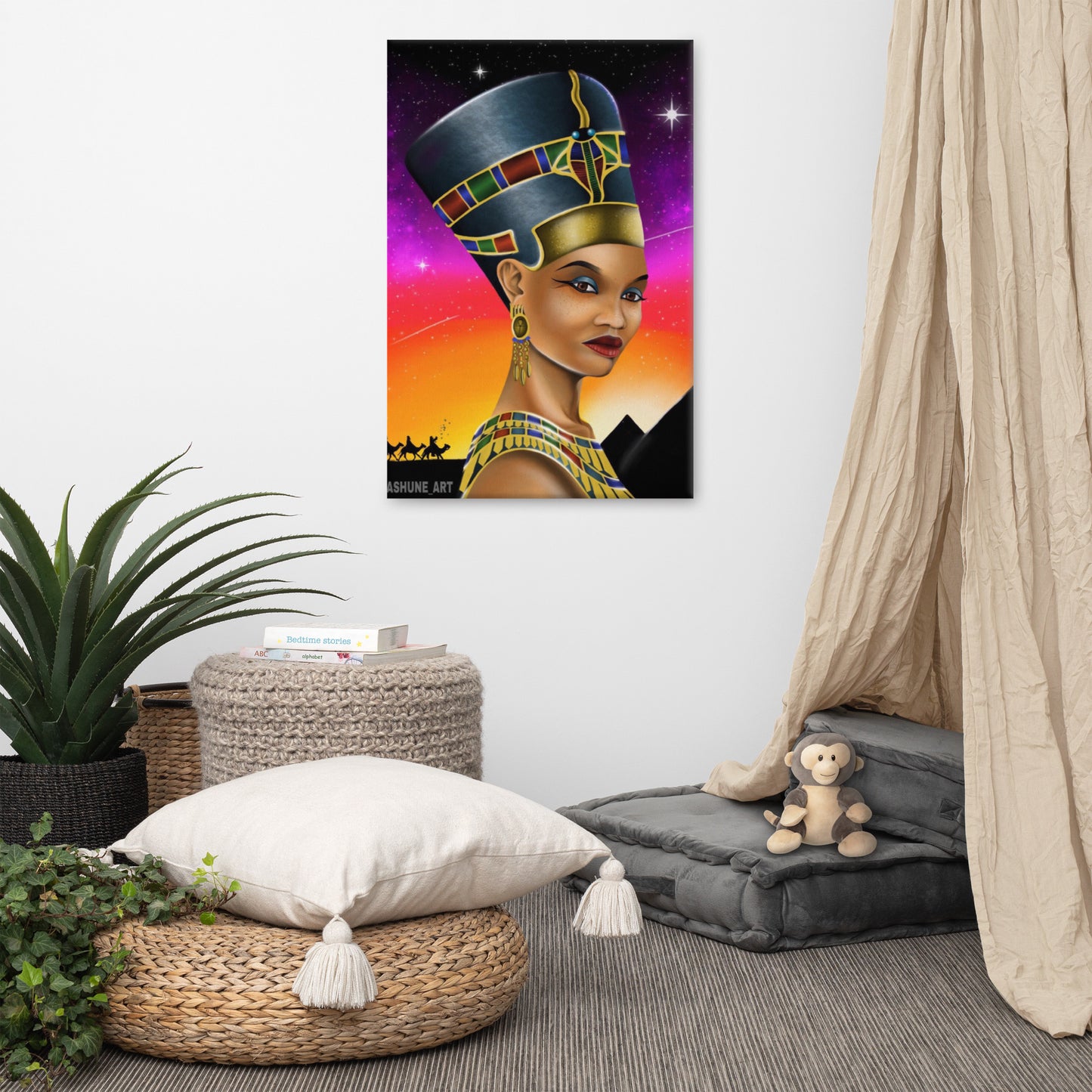 LASHUNE ART Nefertiti Canvas