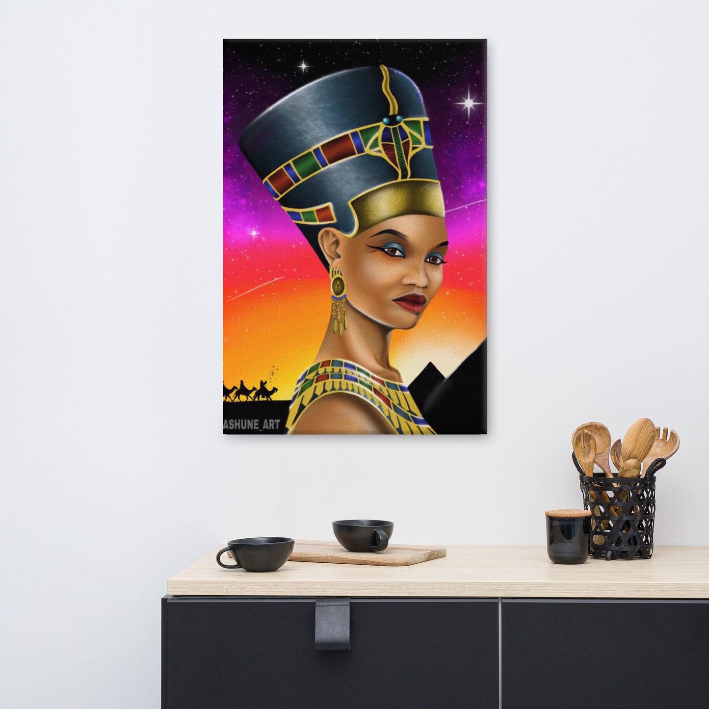 LASHUNE ART Nefertiti Canvas