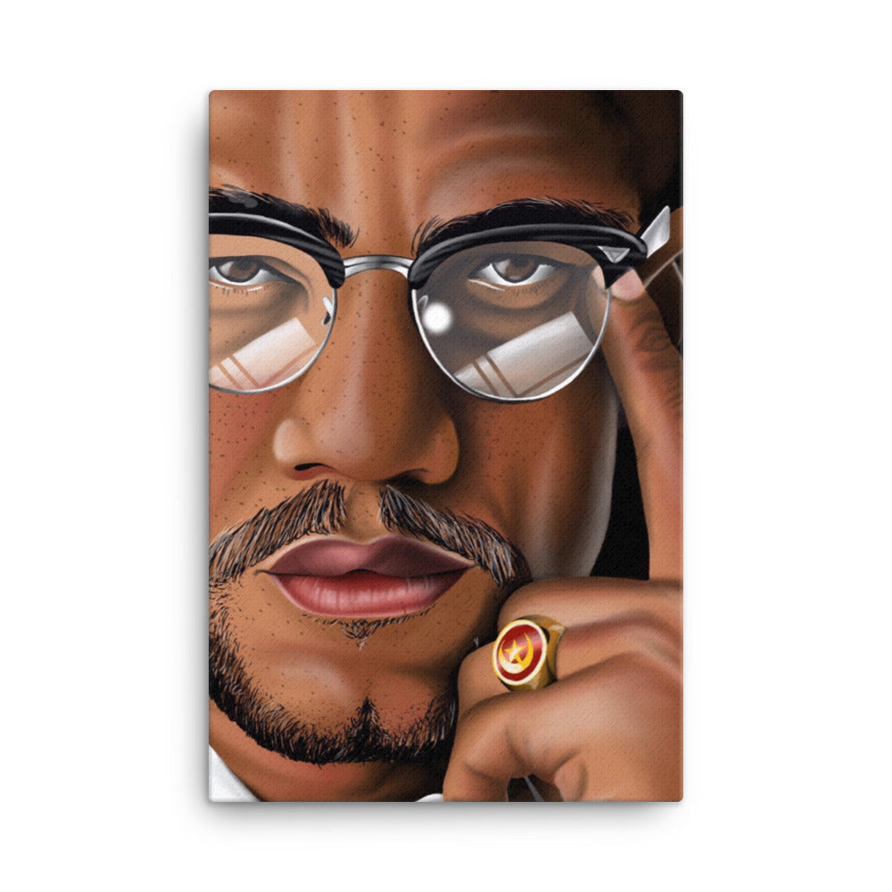 Malcom X Canvas Lashune Art