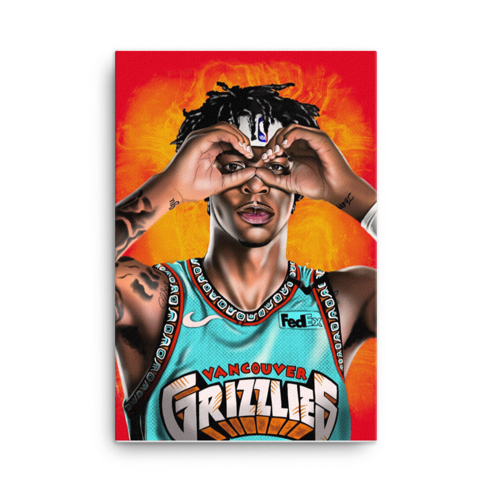 Ja Morant Canvas Lashune Art