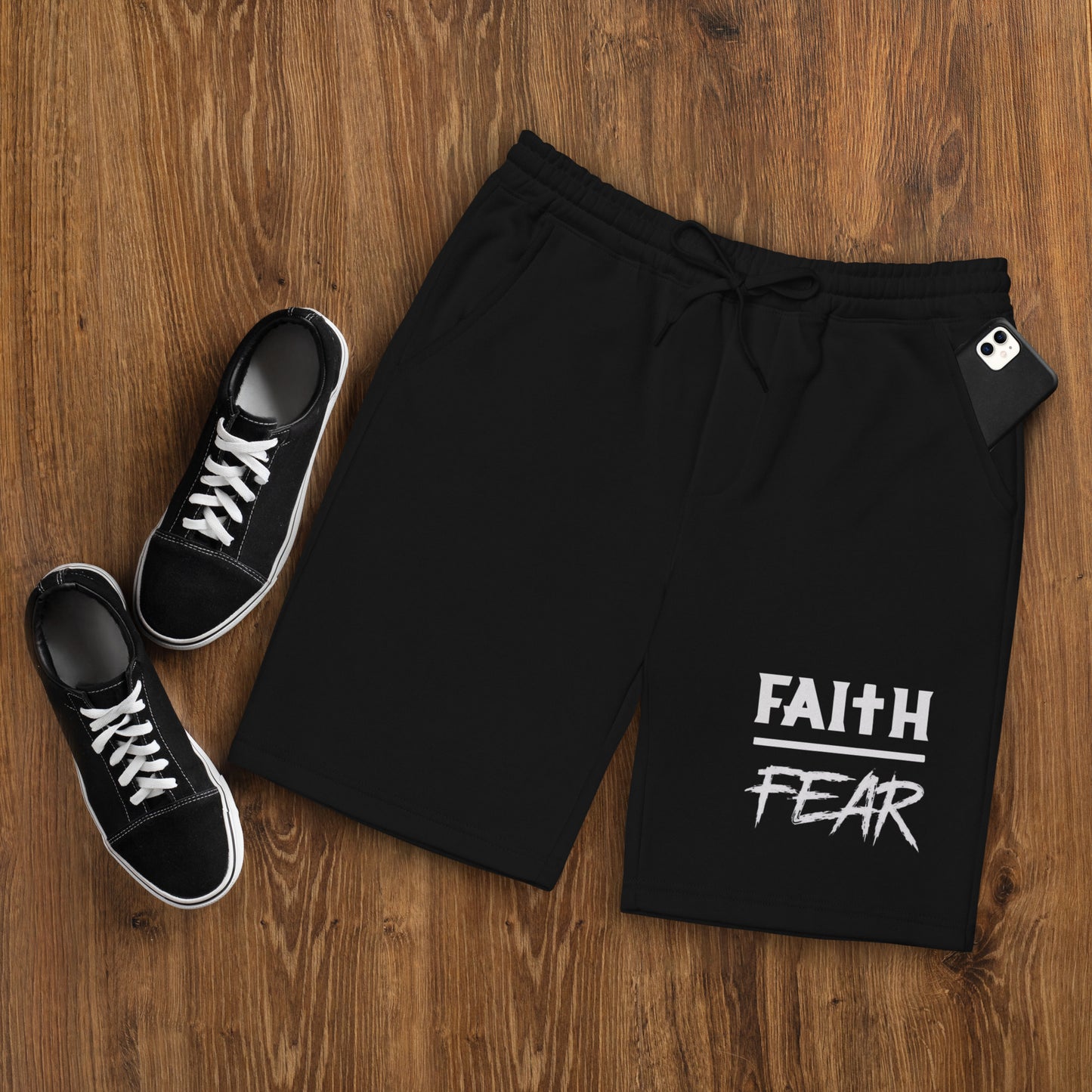 Faith over Fear Men's fleece shorts DDTM