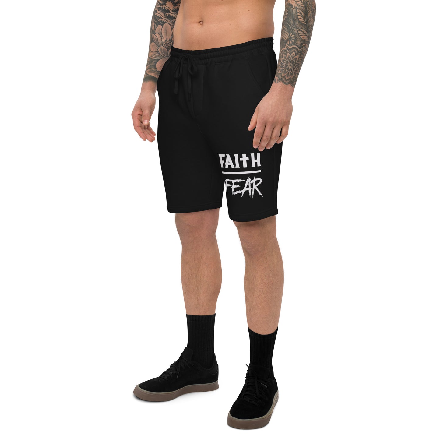 Faith over Fear Men's fleece shorts DDTM