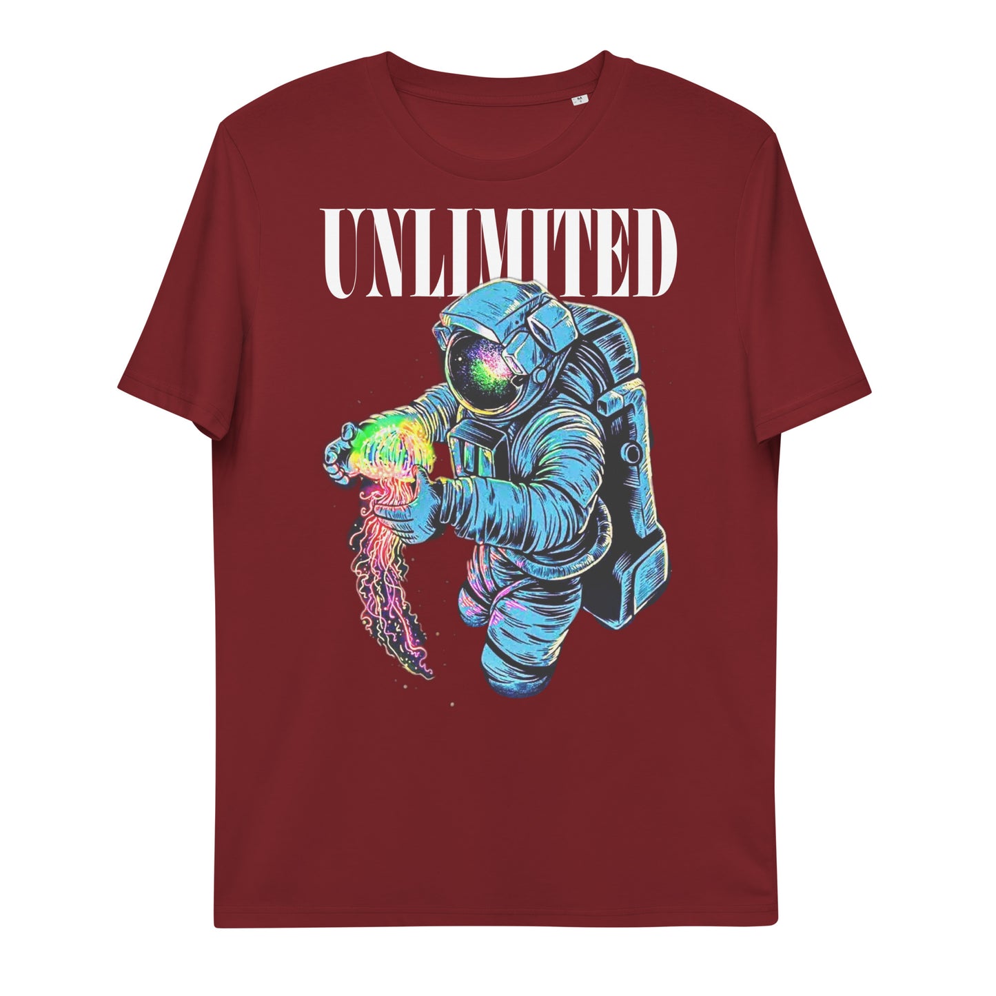 U LIMITE asTronaut jellyfish Unisex organic cotton t-shirt