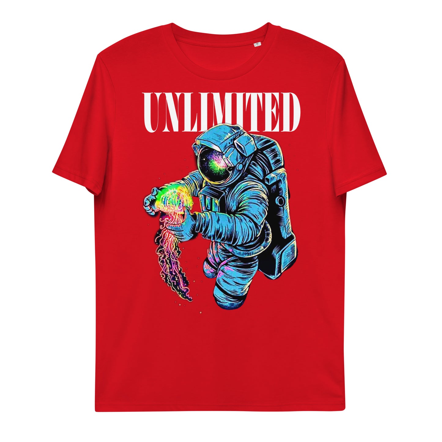 U LIMITE asTronaut jellyfish Unisex organic cotton t-shirt