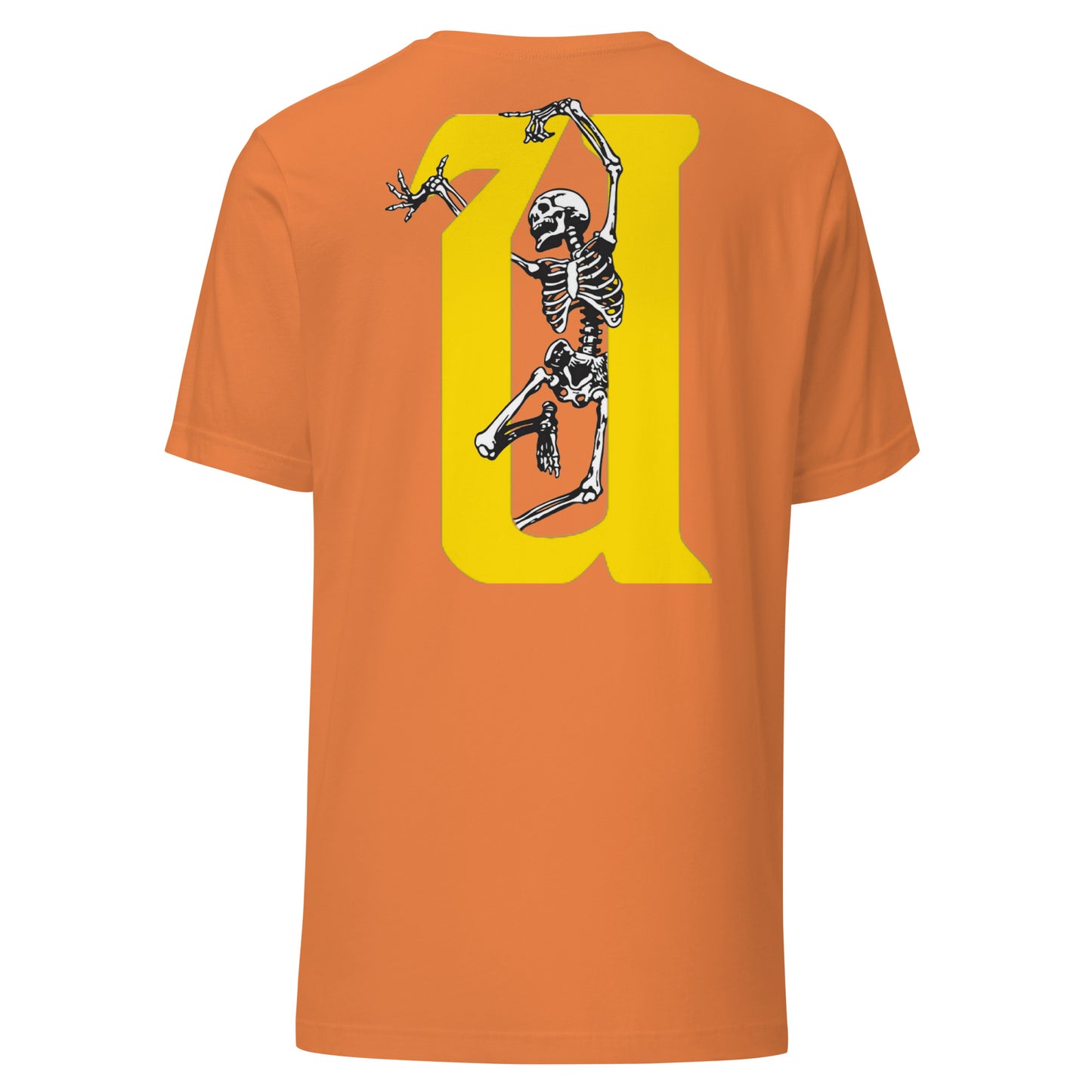 UNLIMITED dancing skeleton Unisex t-shirt yellow