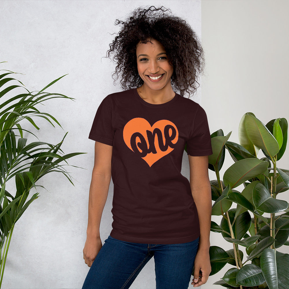 ONE LOVE orange Unisex t-shirt