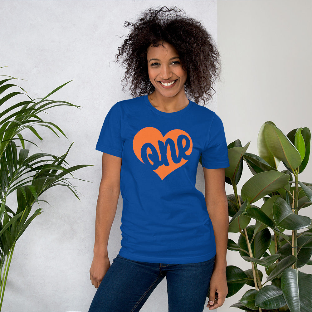 ONE LOVE orange Unisex t-shirt