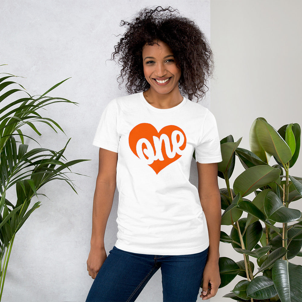 ONE LOVE orange Unisex t-shirt