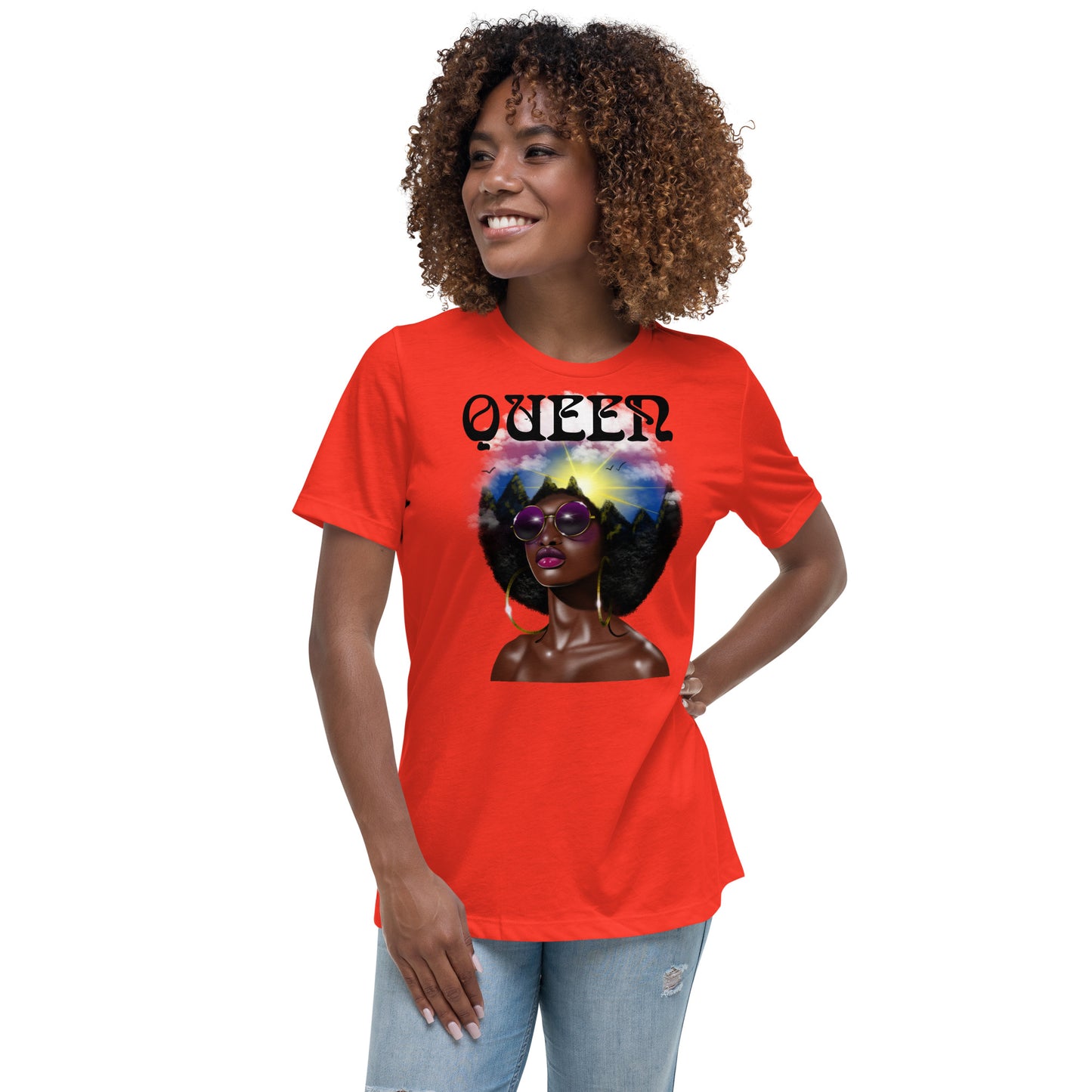 Afro Queen Women's Relaxed T-Shirt Lashune Art