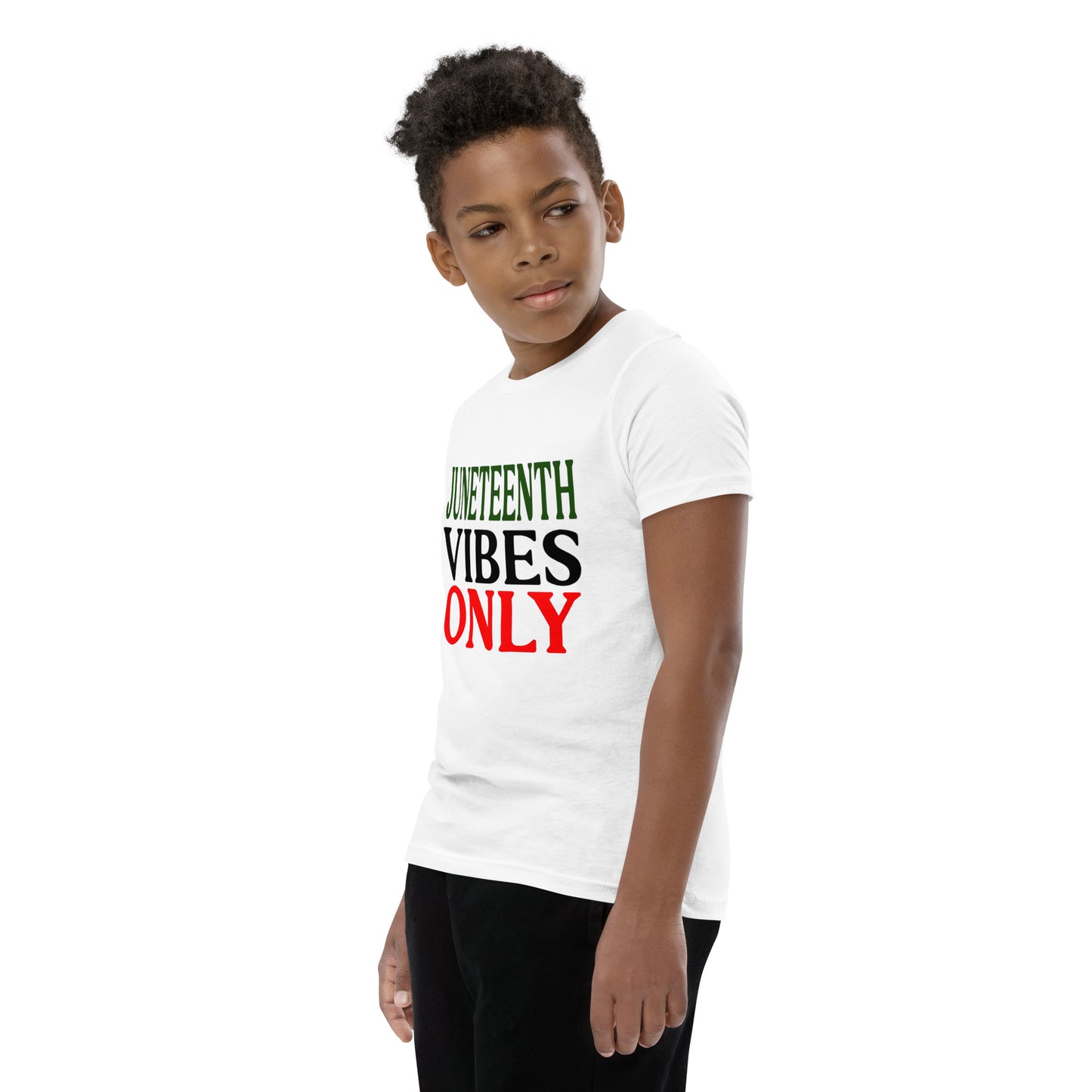 JUNETEENTH VIBES ONLY Youth Short Sleeve T-Shirt DDTM