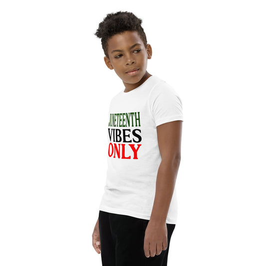 JUNETEENTH VIBES ONLY Youth Short Sleeve T-Shirt DDTM