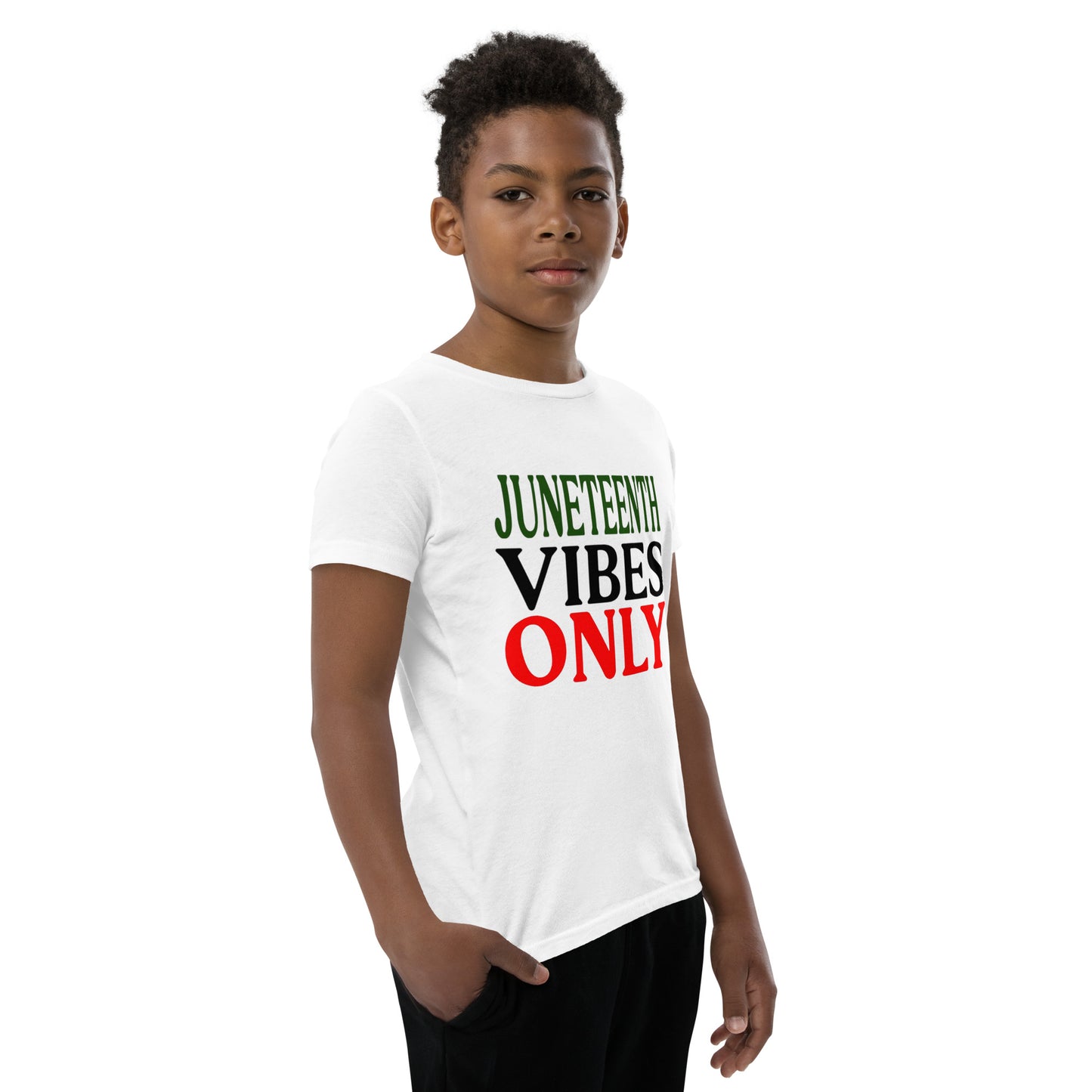 JUNETEENTH VIBES ONLY Youth Short Sleeve T-Shirt DDTM